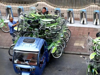 多地公共自行车退场：有的设备严重老化，部分废弃车亭开拆
